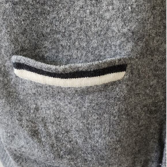 Gap Vintage 90s Lambswool Gray White Black Geometric Knit Sweater Vest Mens XL - Picture 4 of 9